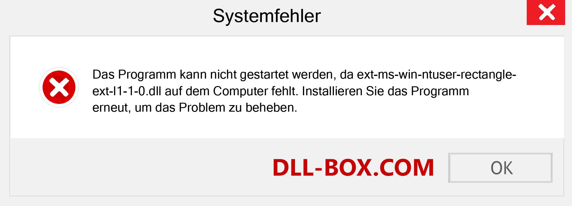 ext-ms-win-ntuser-rectangle-ext-l1-1-0.dll-Datei fehlt?. Download für Windows 7, 8, 10 - Fix ext-ms-win-ntuser-rectangle-ext-l1-1-0 dll Missing Error unter Windows, Fotos, Bildern